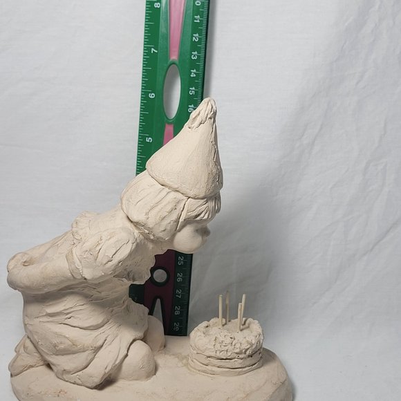 Austin Productions Girl Blowing out Birthday Candles Figurine 1989 Sculpture - Picture 11 of 12